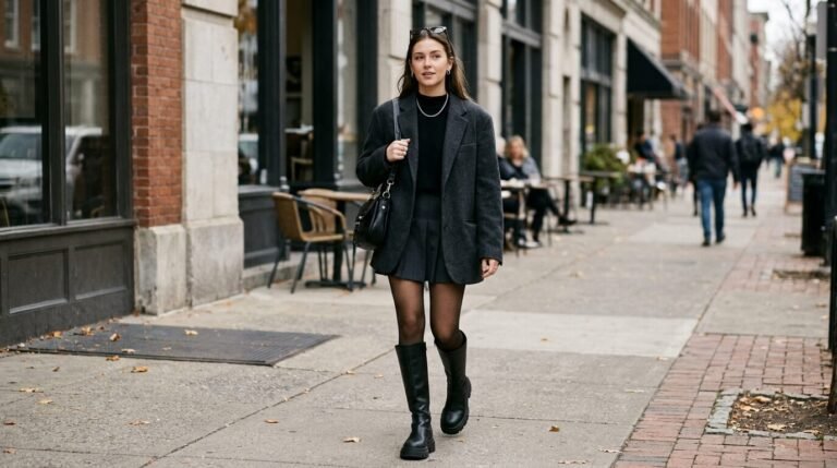 Chunky Knee High Boots Outfit